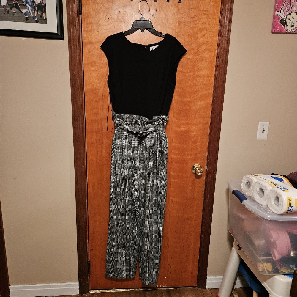 Elle Black and Gray Jumpsuit